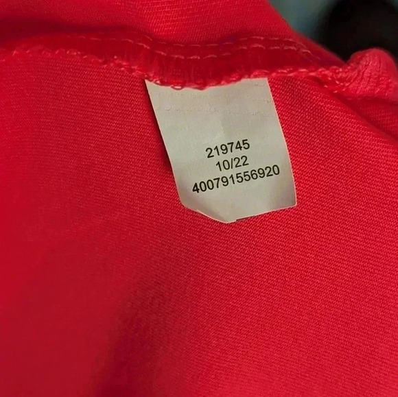 Tek Gear Workout Gear Women's Short Sleeve Shirt Size L Bright Coral (EUC) - Picture 8 of 11